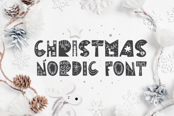 Christmas Nordic: A Bold Decorative Font for Creative Branding