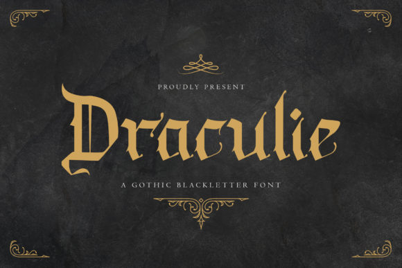 Draculie: A Gothic Font for Editorial Design and Branding