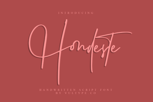 Hondeste: A Delicate Script Font for Handmade Creations