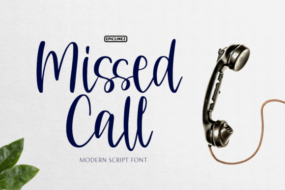 Missed Call Font for Handmade Projects