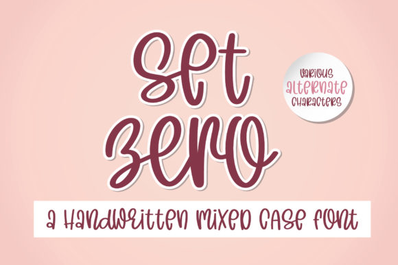 Set Zero: A Handwritten Font for Modern Web Design