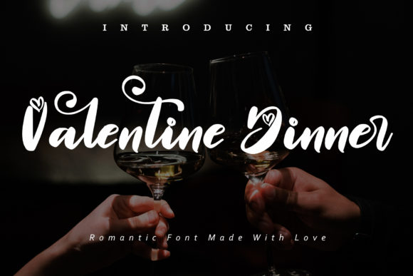Valentine Dinner Font for Editorial Design