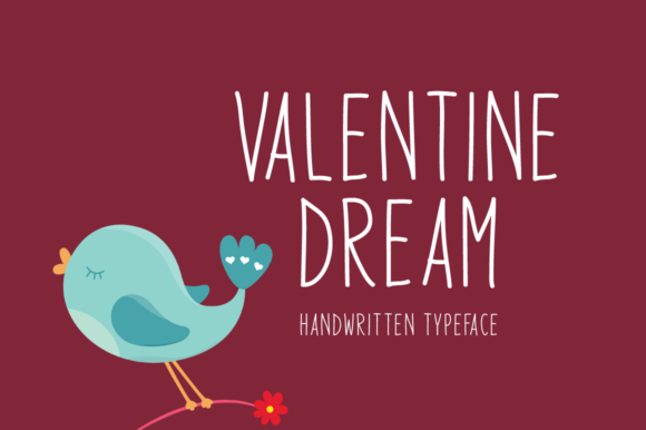 Valentine Dream: A Sweet Handwritten Font for Craft Projects