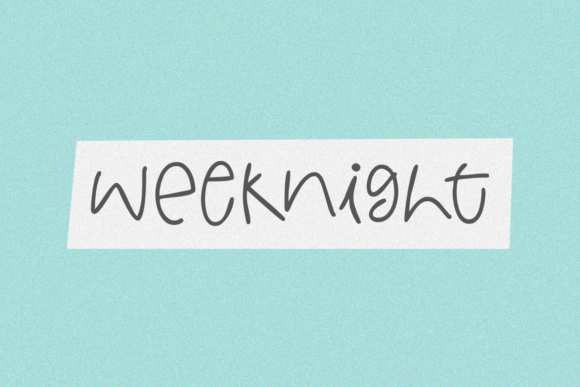 Weeknight: A Handwritten Font for Modern Editorial Design